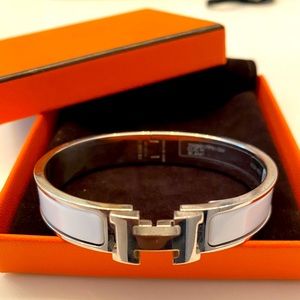 Hermès Clic H Bracelet - Color: Blanc